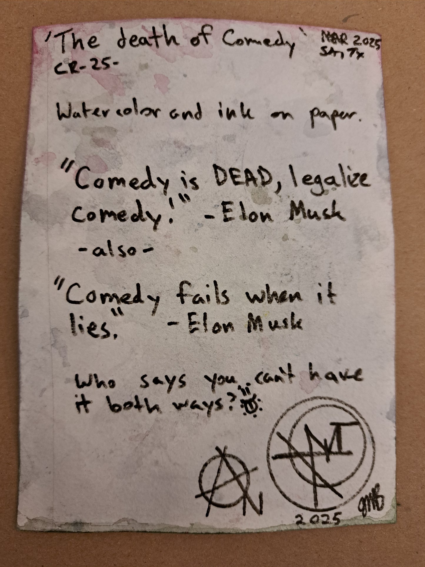 [Ze Art De' Protest] The Death of Comedy